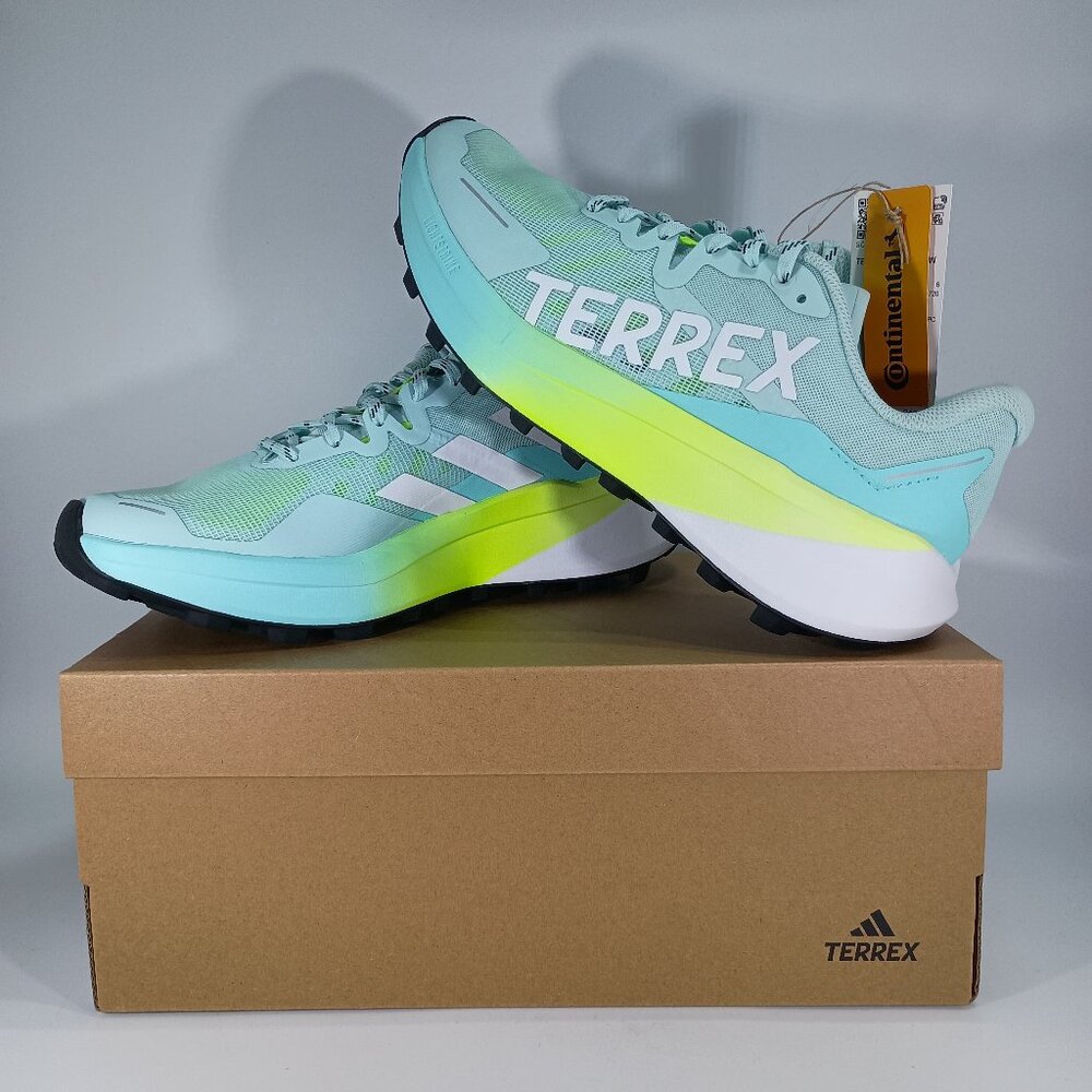 adidas Terrex Agravic 3 Flash Aqua Trail Running Shoe JR5250 Women's Size 7 1/2"